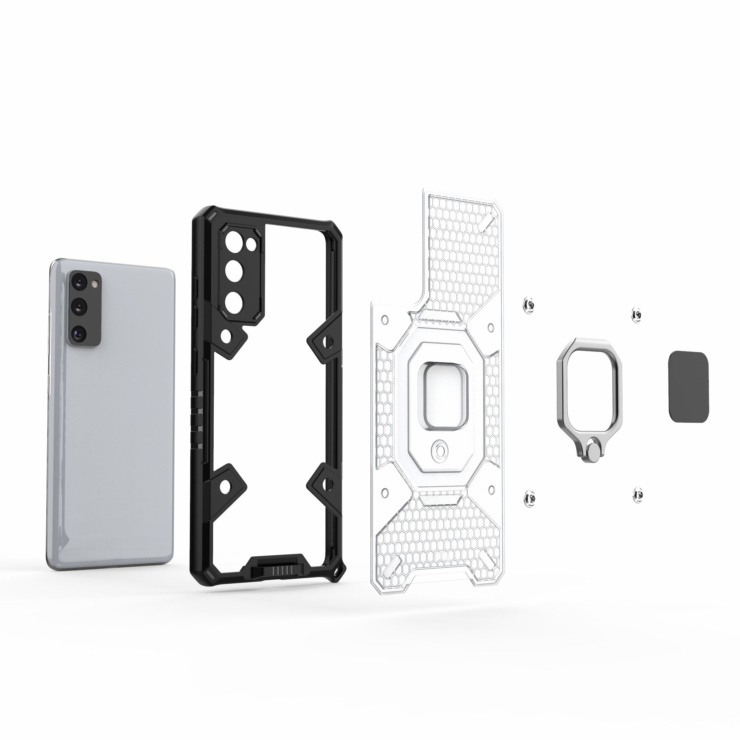 Tough Heavy PC+TPU Hybrid Kickstand Protective Phone Case with Holder Grip Magnetic Metal for Samsung Galaxy S20 FE 2022/S20 FE 4G/S20 FE 5G/S20 Lite - Blue Tough Heavy PC+TPU Hybrid Kickstand Protective Phone Case with Holder Grip Magnetic Metal for Samsung Galaxy S20 FE 2022/S20 FE 4G/S20 FE 5G/S20 Lite - Blue